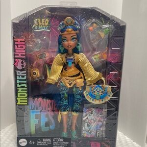 Mattel Monster High Doll with Gold and Blue Outfit